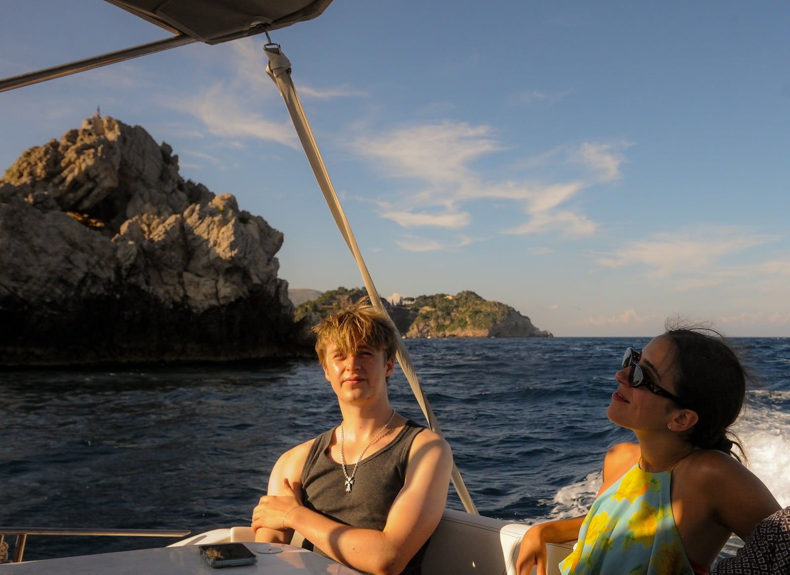 Guests cruising along the Taormina coast
